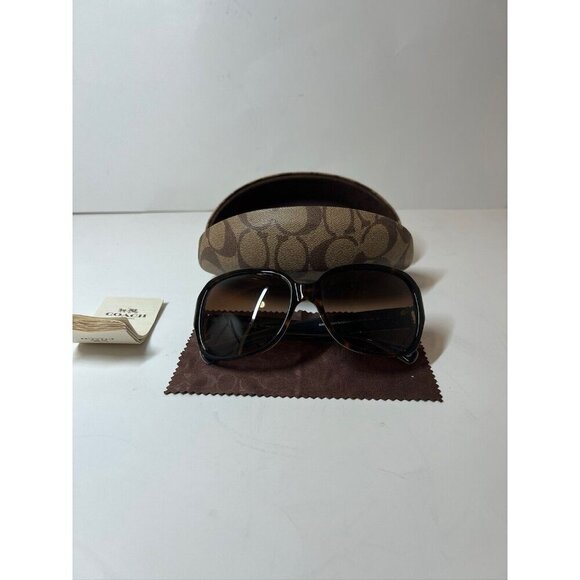Coach Dark Tortoise Sunglasses Oversized Women’s ‘Bridget ‘ main image 8